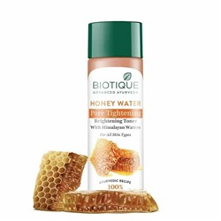 Biotique Honey Water Lightening Freshener With Himalayan Waters / Биотик Мед Тонизирующий тоник для лица с гималайской водой 120 мл