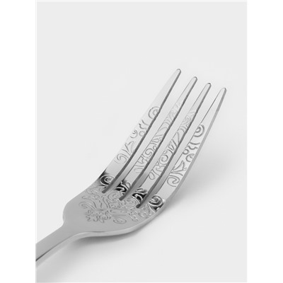 Вилки столовые Доляна «Эмили», длина 20.5 см, 6 шт., нержавеющая сталь, серебристые