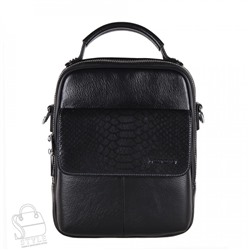 Сумка мужская кожаная 3082H black Heanbag
