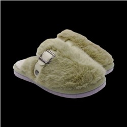 Тапочки меховые 9648 зеленые