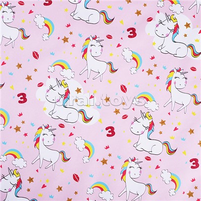 Бумага оберточная для сувенирной продукции в рулонах, с полноцветным декоративным рисунком