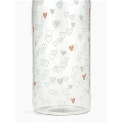 Банка стеклянная для хранения сыпучих продуктов и круп «Сердечки», 1000 мл