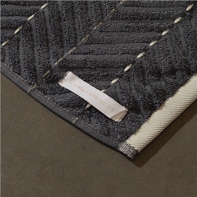 Коврик махровый SL HOME: Lines «Гри Сандре», 50×70 см, хлопок 100%