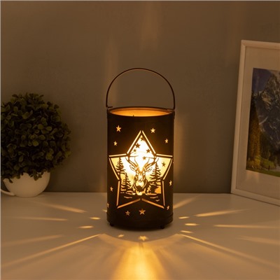 Фигурка светящаяся RISALUX «Ночные звёзды», LED-ночник, 3×ААА, чёрный, 12×12×20.5 см