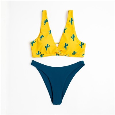 Купальник раздельный MINAKU, цвет синий/жёлтый, размер 42