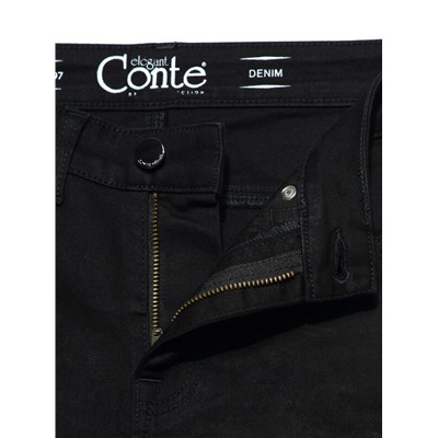 Skinny CONTE CON-149 Моделирующие джинсы skinny push-up Premium Stay Black с высокой посадкой