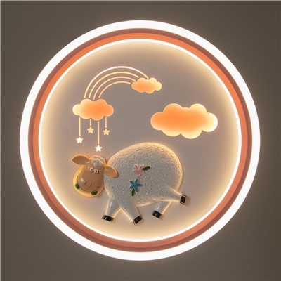 Светильник «Овечка» LED 48 Вт 3000-6000К розовый 50×50×6 см BayerLux