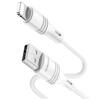 Кабель USB - Apple lightning Borofone BX43 CoolJoy 12W 100см 2,4A  (white)