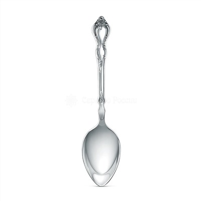 Ложка чайная из серебра с чернением - 13,5 см 02-002