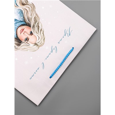 Пакет подарочный новогодний ламинированный, «Время верить в мечты», 26×12×32 см