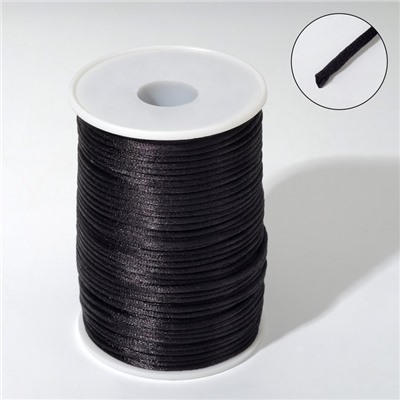 Шнур нейлоновый d=2 мм L=100 м, чёрный