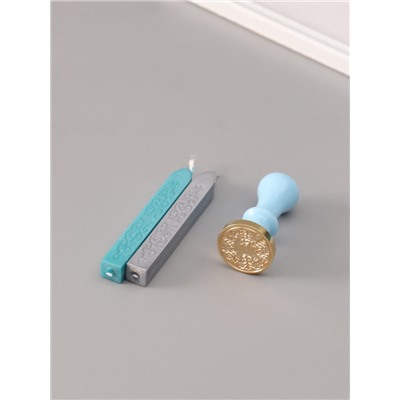 Подарочный набор для сургучной печати «Зимний олень», печать, ручка, сургуч, 12.5×10×3.6 см