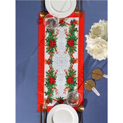 Дорожка на стол «Этель» Рождественский балл 30×70 ±3 см, 100% хлопок, саржа 190 г/м²