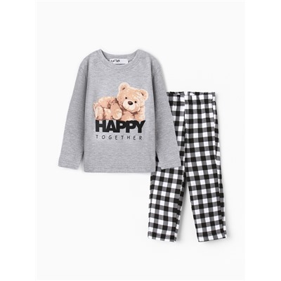 Пижама новогодняя детская KAFTAN Happy together размер 30 (98-104 см)