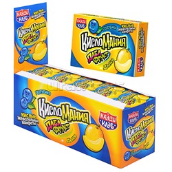 Жевательная конфета "Кисломания" голубика и дыня 14гр (30шт)