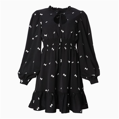 Платье мини женское с завязками MIST, размер 50, чёрное