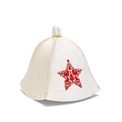 Шапка для бани и сауны «Звезда», полушерсть