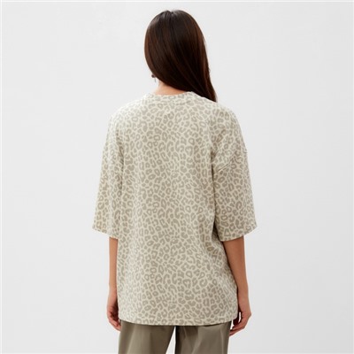 Футболка женская Mist: Leo, размер 48, бежевая