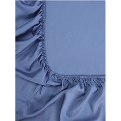 Простыня на резинке 1.5-спальная SL Home, 140×200+30 см, синяя, модал