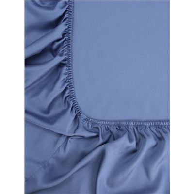Простыня на резинке 1.5-спальная SL Home, 140×200+30 см, синяя, модал