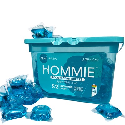 MR.KIM Капсулы для стирки МОРСКОЙ БРИЗ Hommie Pods Ocean Breeze 52 шт*8 гр