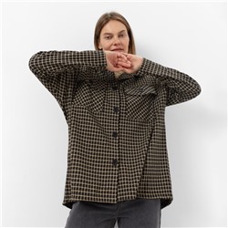 Рубашка с карманами женская Mark Formelle, бежевая, чёрная, размер 44