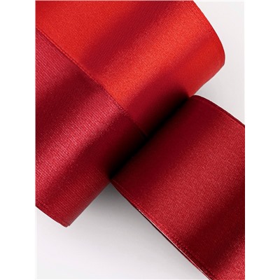 Атласная лента, набор 3 шт., 50 мм, 23±1 м, красная, бордовая