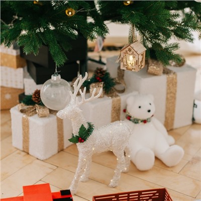 Светодиодная фигура «Олень» 30×46×15 см, акрил, батарейки ААх2 (не в комплекте), свечение тёплое белое