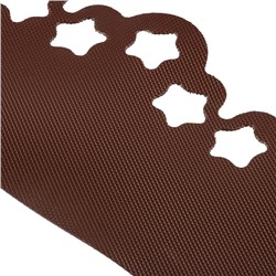 Лента бордюрная, 15 см × 9 м, толщина 1.2 мм, пластиковая, фигурная, коричневая, Greengo