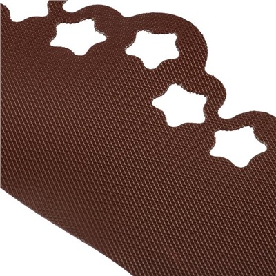 Лента бордюрная, 15 см × 9 м, толщина 1.2 мм, пластиковая, фигурная, коричневая, Greengo