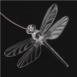 Садовый светильник «Стрекозы», уличный, на солнечной батарее, 6 LED, свечение мульти