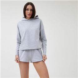 Костюм женский (толстовка, шорты) MIST, размер 48-50, серый