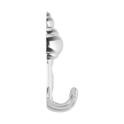 Крючок мебельный ТУНДРА TKd=028, двухрожковый, хром, 8 шт. TMP