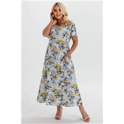 Платье штапель  6146/02/Зеленый