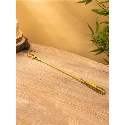 Ложка для обуви «Морская», 51 см, латунь