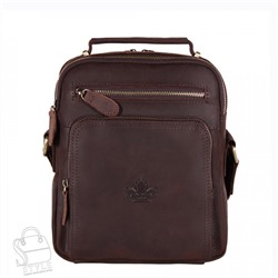 Сумка мужская кожаная 35702Z d.brown Zinimsk