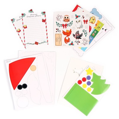 Адвент - календарь «Письма от деда мороза», 31 письмо, новогодний набор для творчества