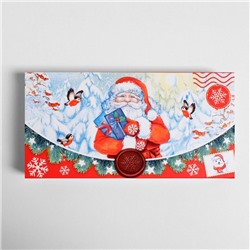 Коробка для шоколада новогодняя «Письмо от Дедушки Мороза», с окном, 17×8.5×1.5 см