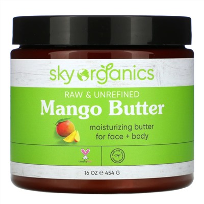 Sky Organics, Organic Unrefined Raw, Mango Butter, 16 fl oz (454 g)