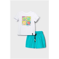 Комплект трикотажный для девочек: фуфайка (футболка), шорты PLAYTODAY, 1240325