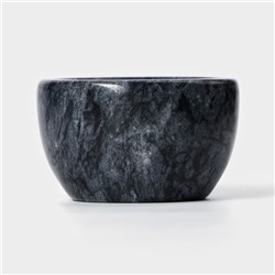 Банка для сыпучих Magistro Marte, мрамор, 150 мл, d=10 см, чёрная