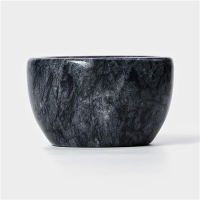 Банка для сыпучих Magistro Marte, мрамор, 150 мл, d=10 см, чёрная