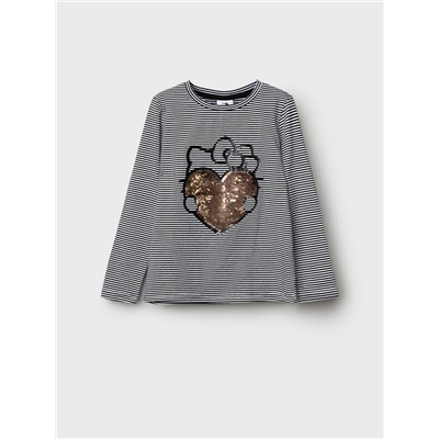 Фуфайка трикотажная для девочек (футболка с длинными рукавами)