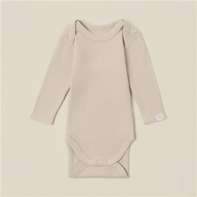 Набор боди 2 шт. SL HOME, рост 86-92 см, бежевый, кофейный