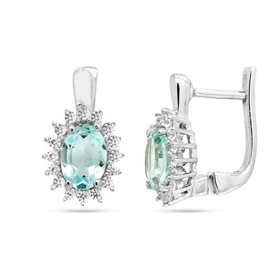 Серьги из серебра топаз, Амалия2