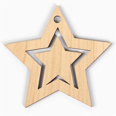 Ёлочная игрушка новогодняя «Звёздочка», 7.4×7.1 см