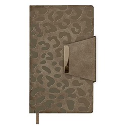 Ежедневник недатированный А5 320 стр. 70667 "ВИНЧЕНЦО БЕЖЕВЫЙ" "леопард" Феникс