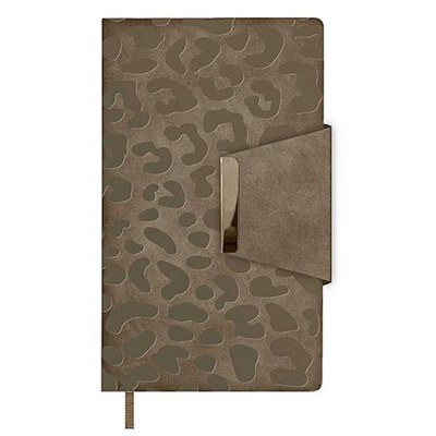 Ежедневник недатированный А5 320 стр. 70667 "ВИНЧЕНЦО БЕЖЕВЫЙ" "леопард" Феникс