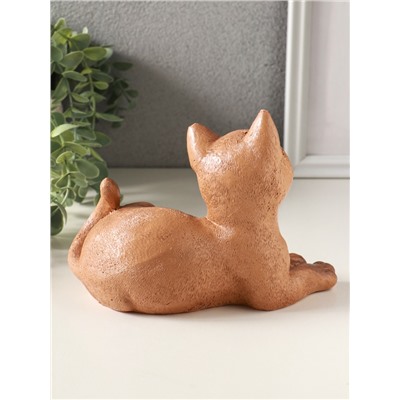 Фигурка гипс «Кошка лежит», 13×17×12 см, рыжий