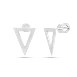 Серьги из серебра без вставки, Ю-24007р